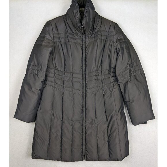 ANNE KLEIN - WOMEN'S BROWN DOWN FILLED PUFFER COAT - SIZE M - Picture 2 of 7